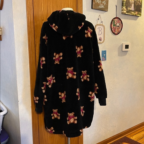 Joyspun Black Teddy Bear Hoodie Sweater - Picture 3 of 7